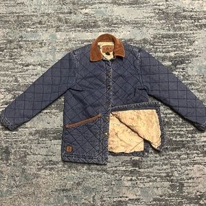 Lauren Ralph Lauren Jacket Women Small S Lined Denim Quilted Fox Hunt Equestrian